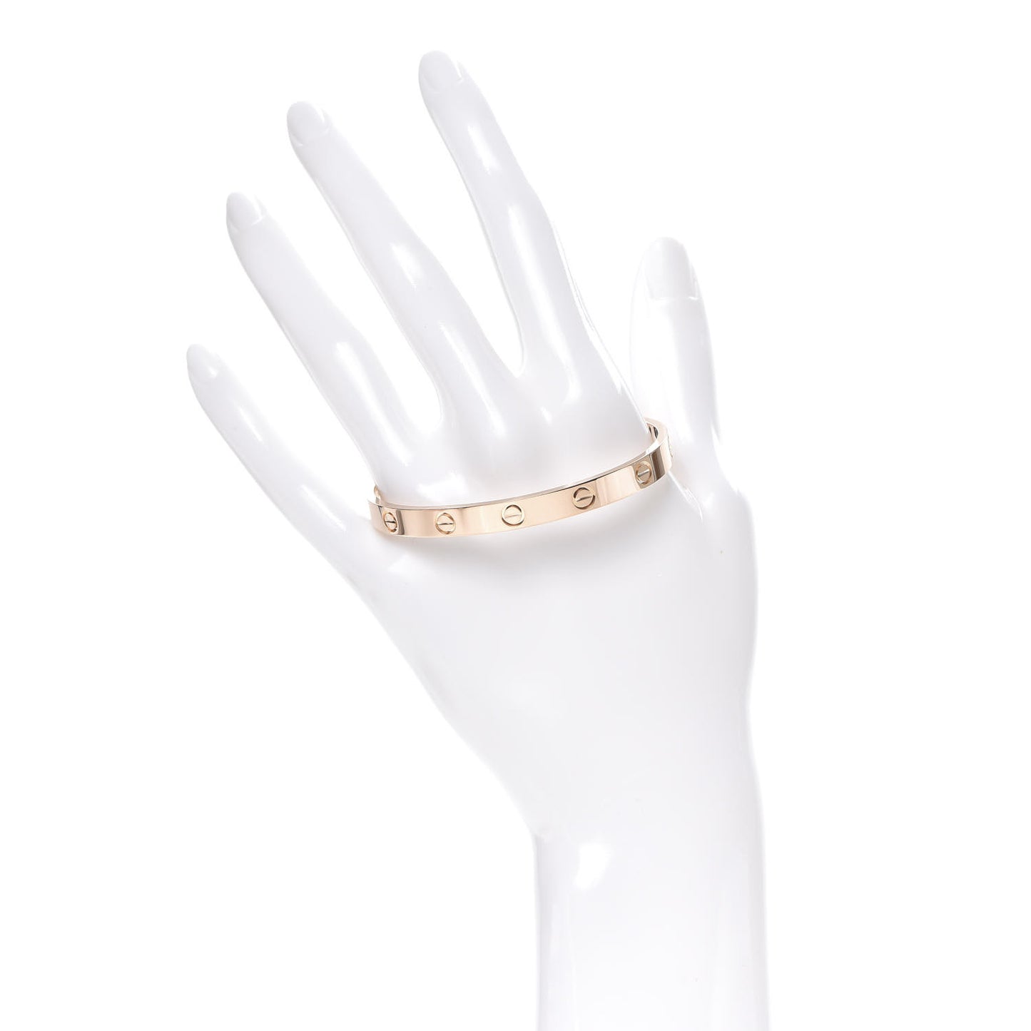 18K Pink Gold LOVE Cuff Bracelet 17