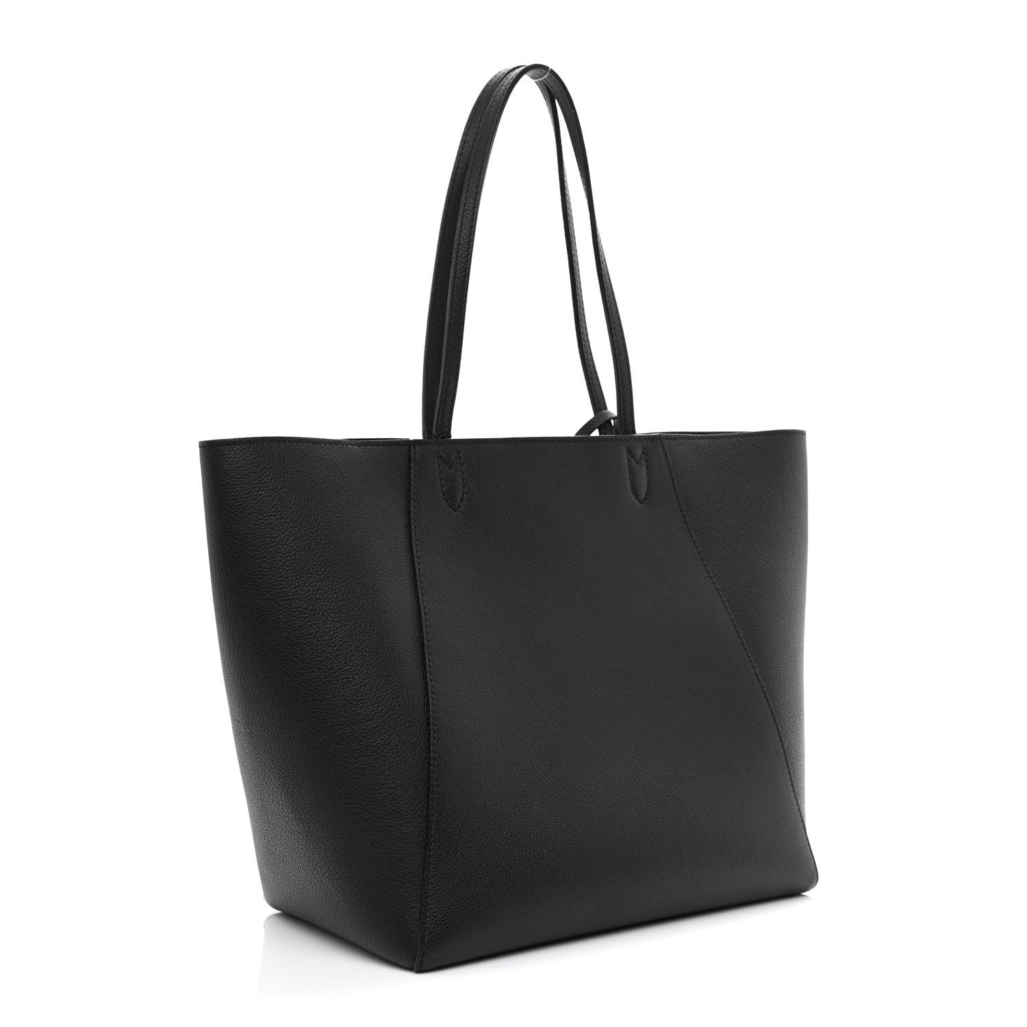 Louis Vuitton Calfskin Lockme Cabas Black 3 of 12
