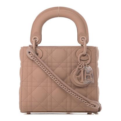 Christian Dior Ultra Matte Calfskin Cannage Mini Lady Dior Light Beige 1 of 11