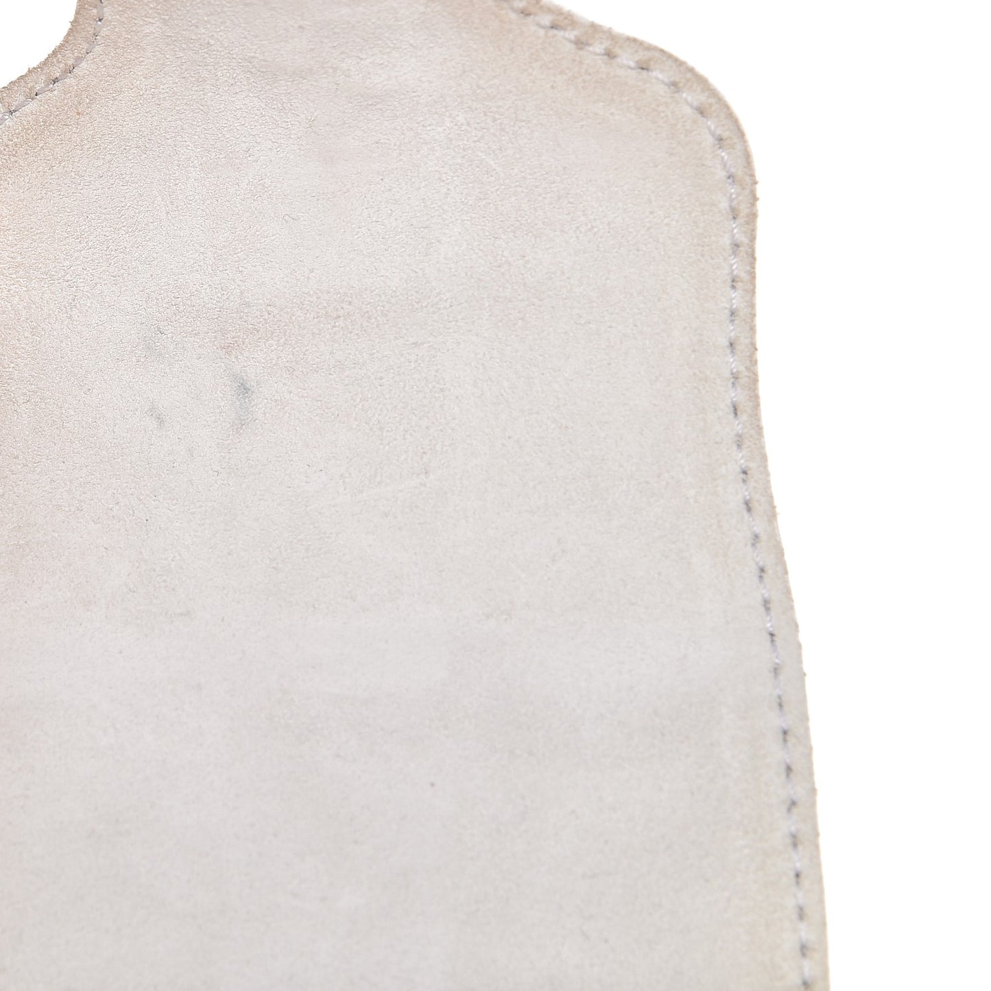 Patent Calfskin Tulita Clutch Off White