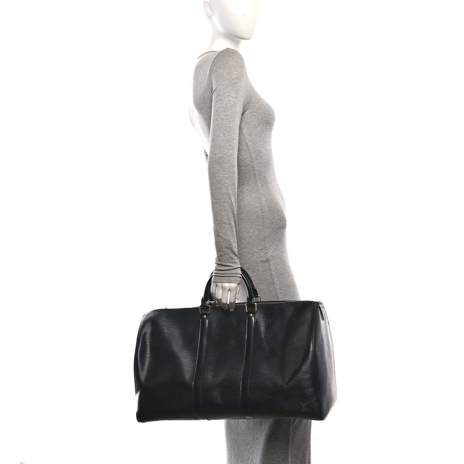 Louis Vuitton Epi Keepall 50 Black 2 of 9