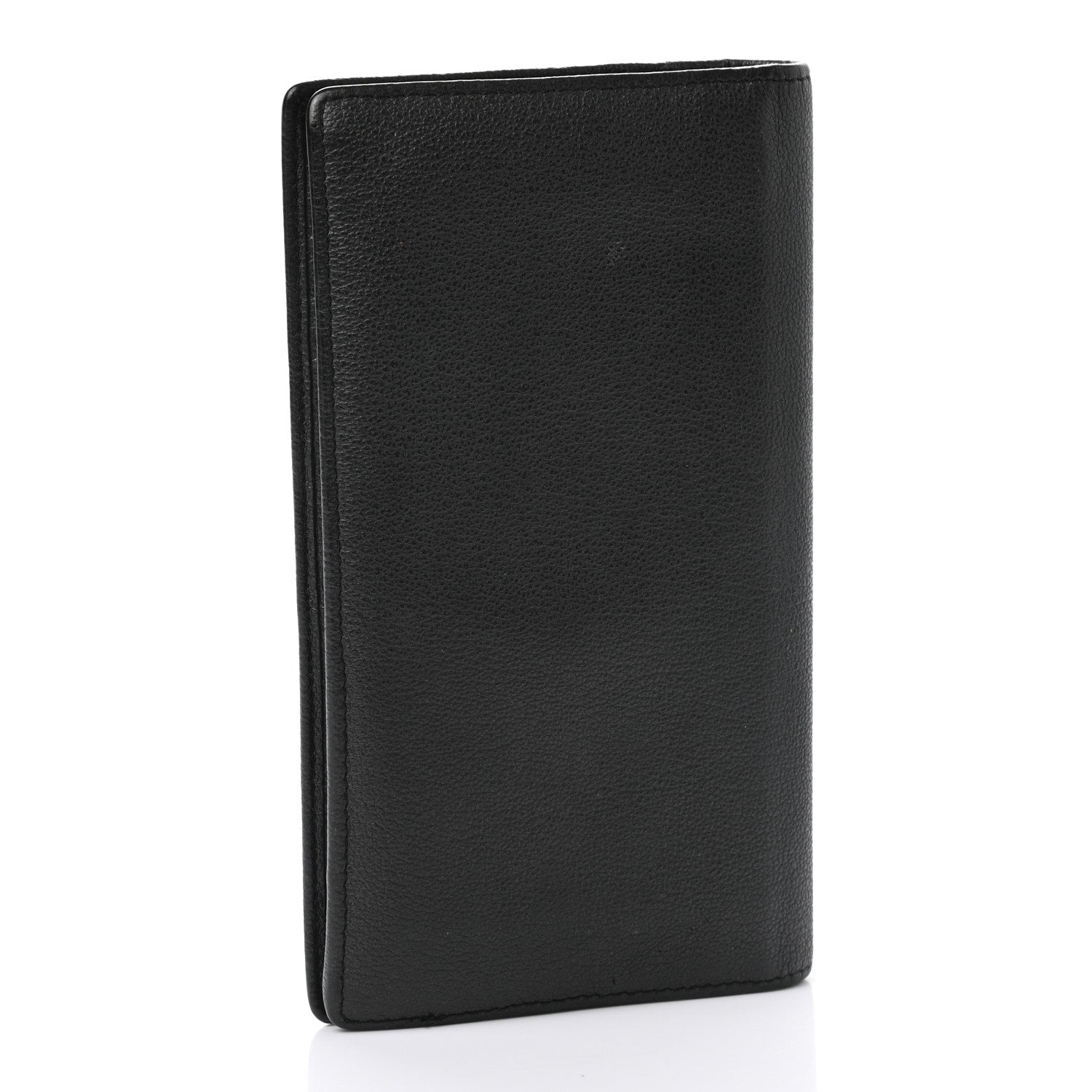 Chanel Goatskin Camellia Embossed Yen Wallet Black 2 of 8