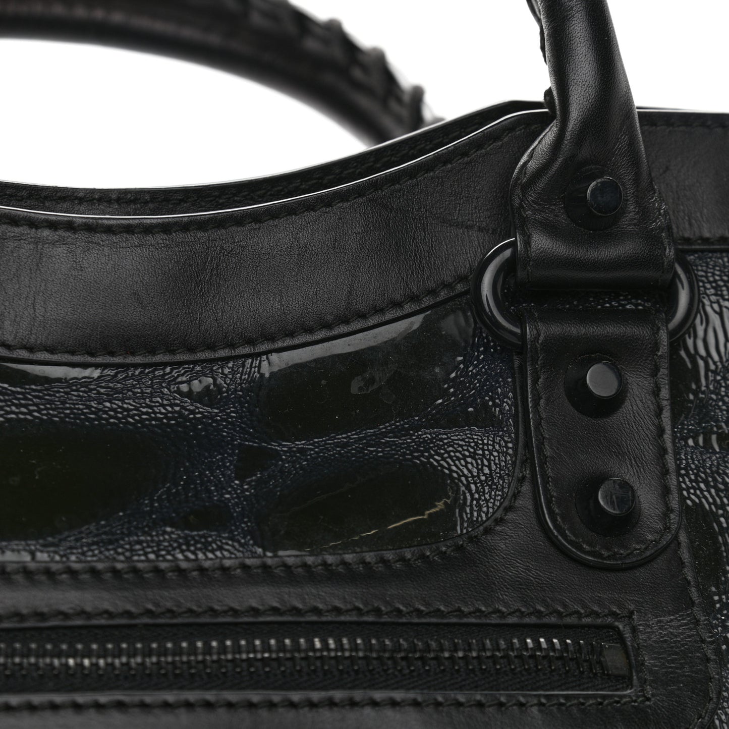 Patent Embossed Classic Hardware City Black