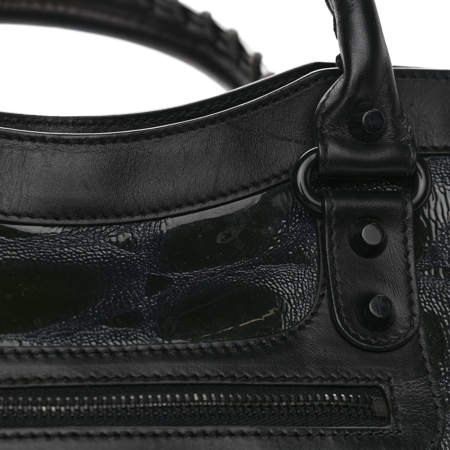 Balenciaga Patent Embossed Classic Hardware City Black 13 of 13
