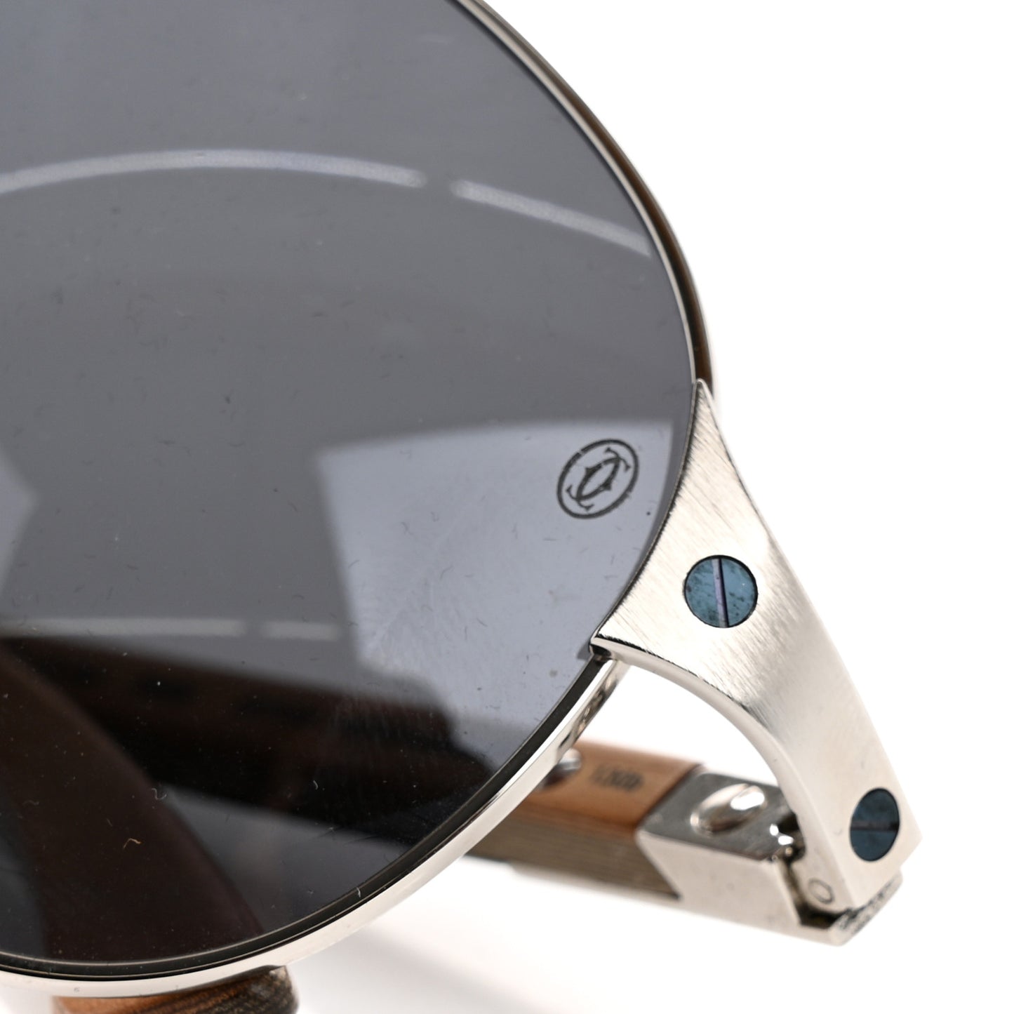 Metal Santos Dumont Aviator Sunglasses Silver