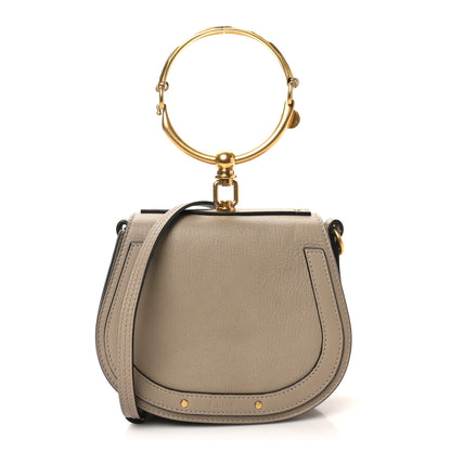 Chloe Calfskin Suede Small Nile Bracelet Bag Motty Grey 1 of 9