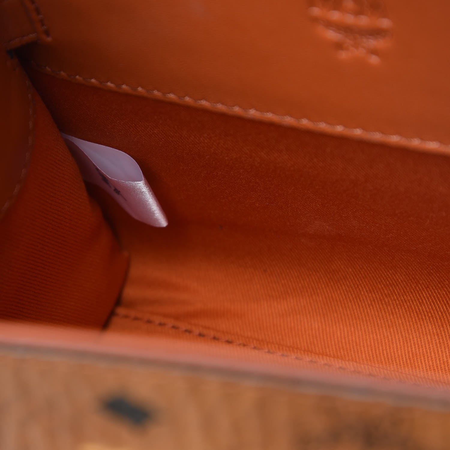 MCM Visetos X-Mini Heritage Top Handle Satchel Cognac 7 of 15