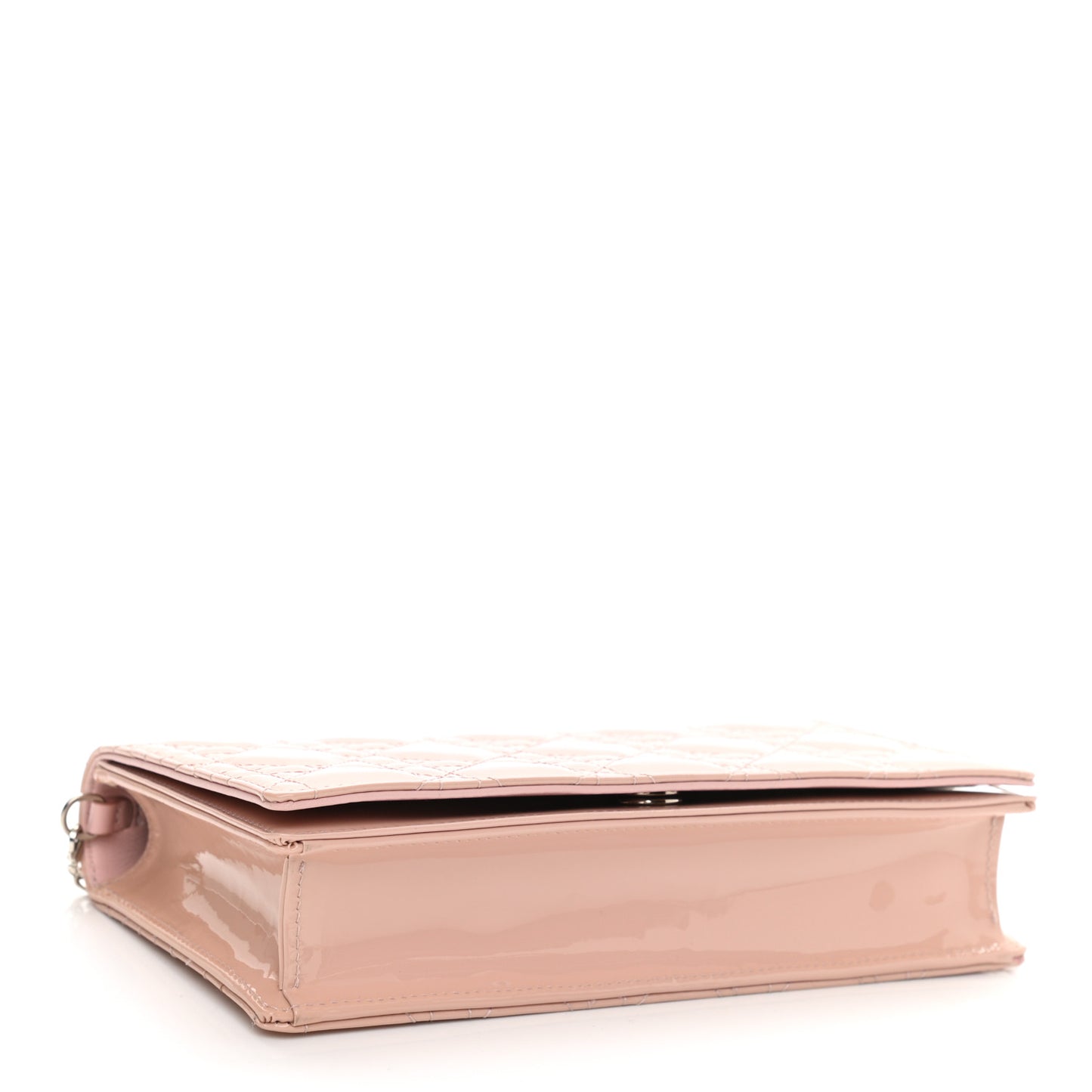 Patent Cannage Lady Dior Convertible Clutch Rose Des Vents