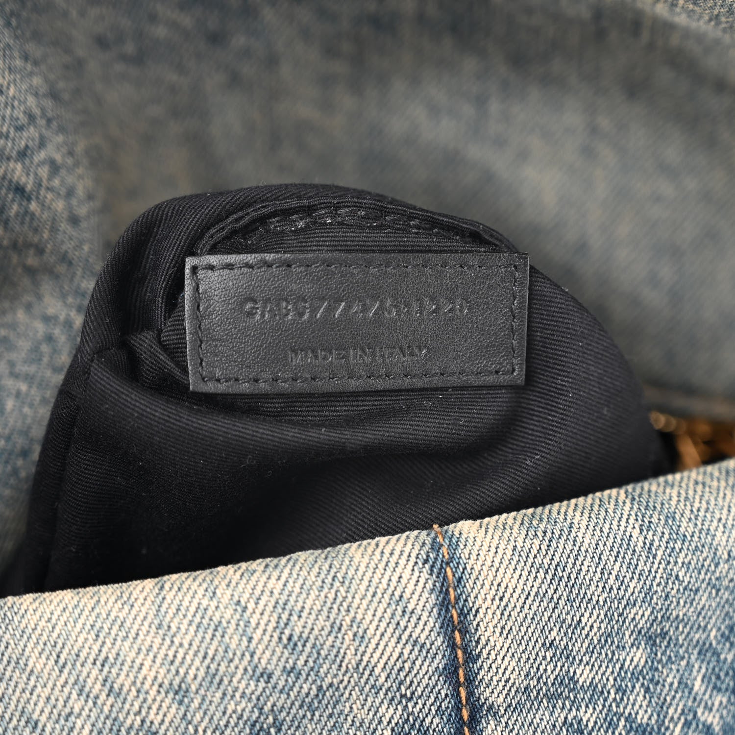 Saint Laurent Denim Quilted Medium Loulou Puffer Monogram Chain Satchel Blue Black 7 of 10