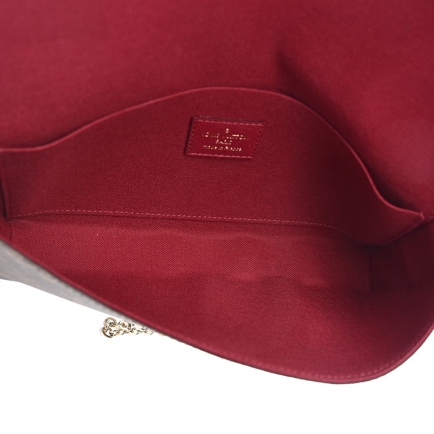 Monogram Pochette Felicie Chain Wallet Fuchsia
