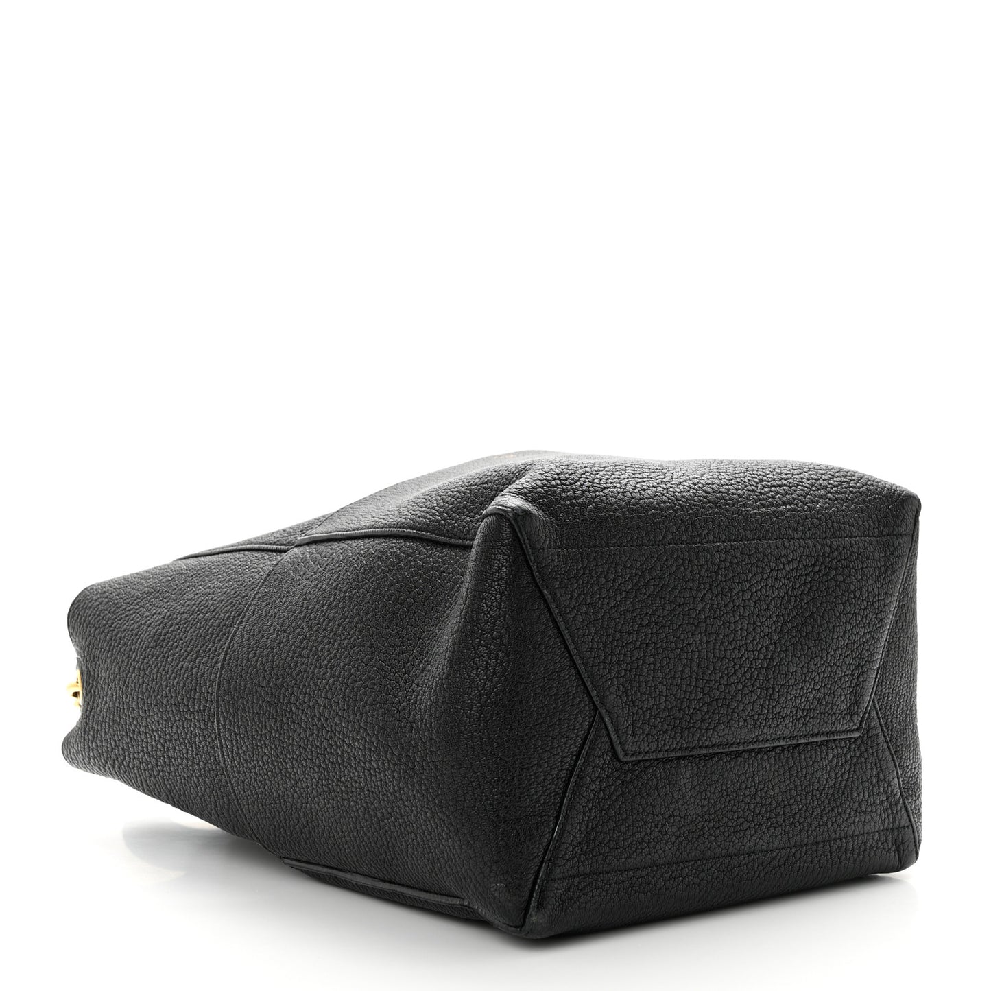 Soft Grained Calfskin Sangle Bucket Bag Black