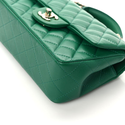 Chanel Lambskin Quilted Mini Top Handle Rectangular Flap Green 12 of 13