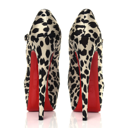Christian Louboutin Tissu Leopardino Lady Daf 160 Pumps 39 Black White 5 of 7