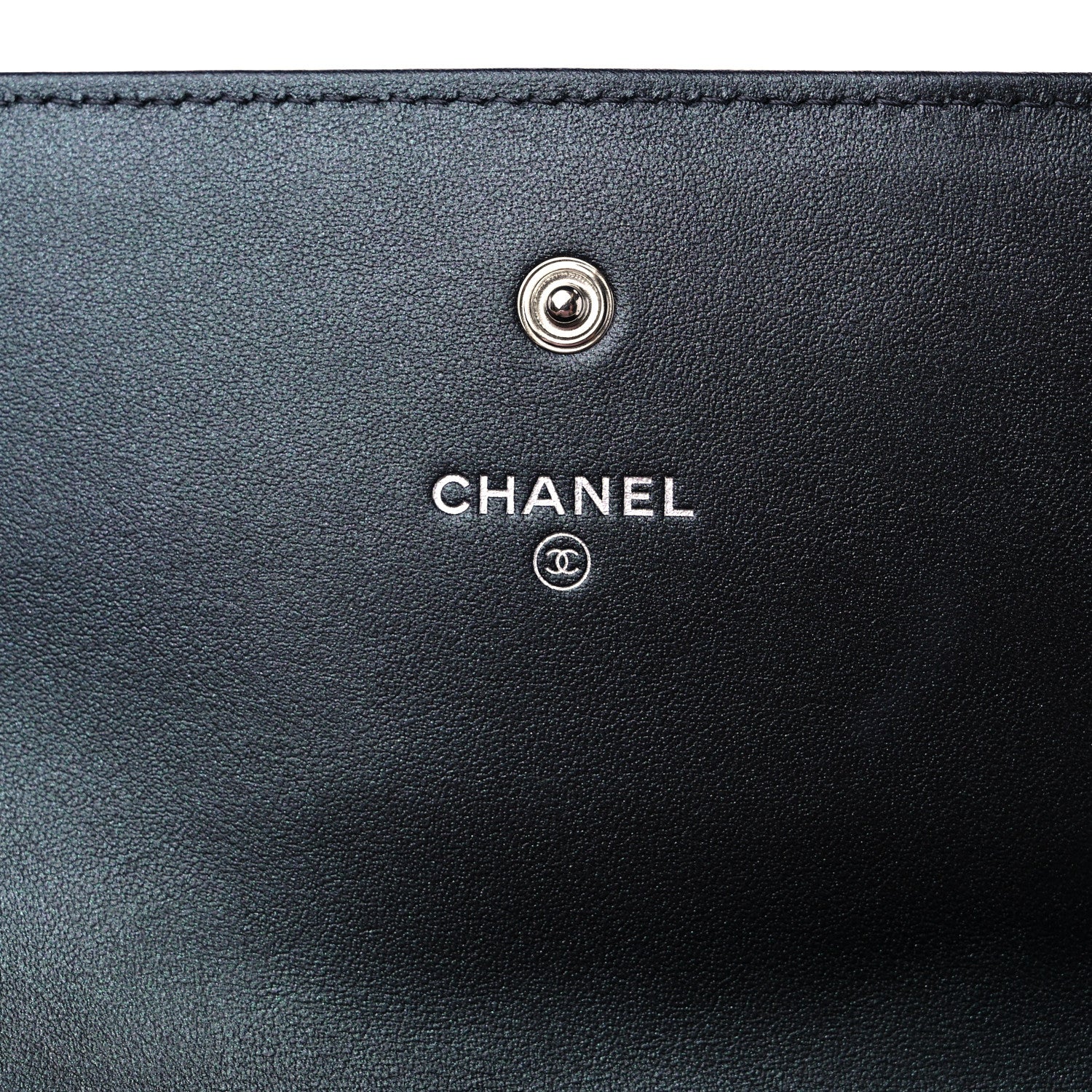 Chanel Iridescent Caviar Night by the C Pouch Clutch Black 5 of 11