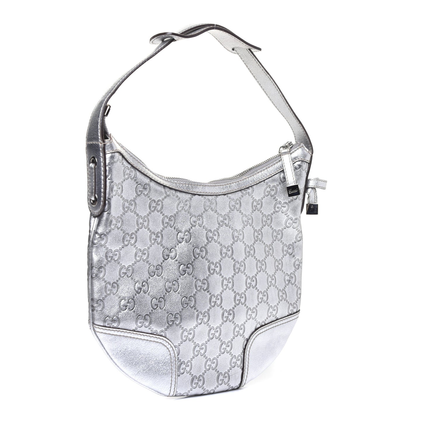 Guccissima Small Princy Hobo Silver