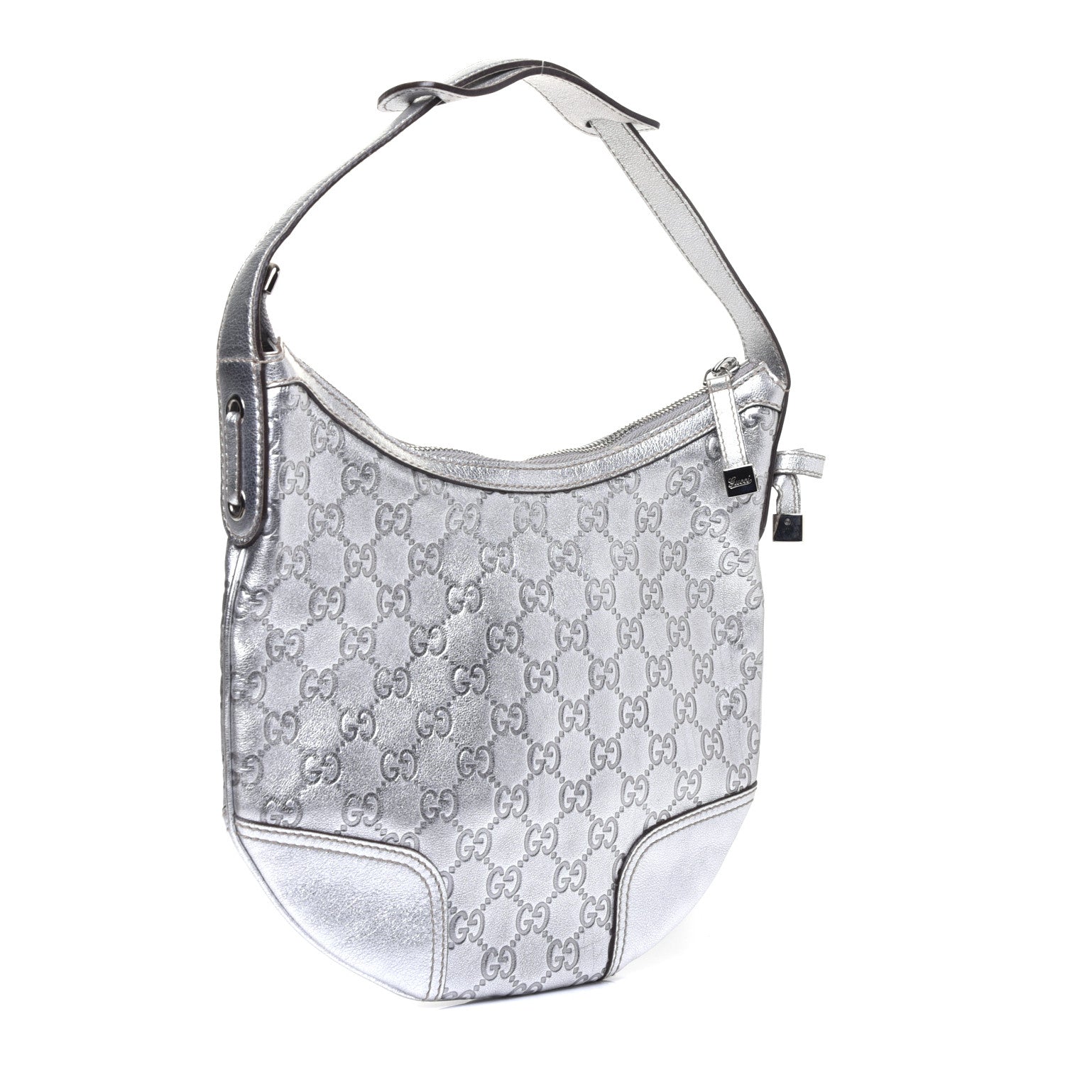 Gucci Guccissima Small Princy Hobo Silver 3 of 11
