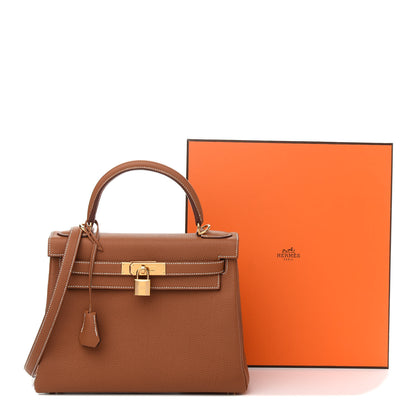Hermes Togo Kelly Retourne 28 Gold 10 of 10