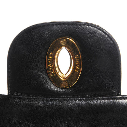 Chanel Lambskin Quilted Jumbo Flap Black 6 of 10