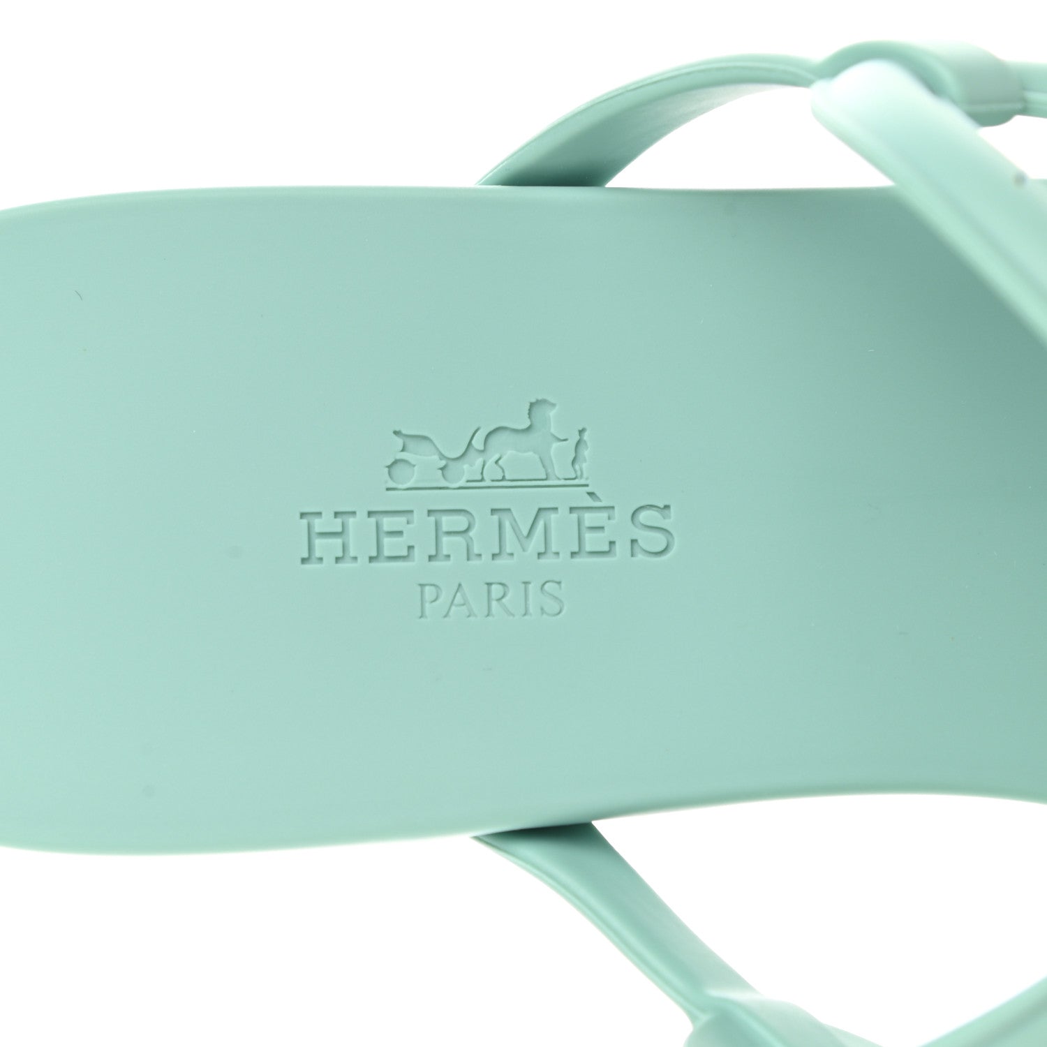 Hermes Rubber Womens Egerie Sandals 37 Vert Embrun 7 of 9