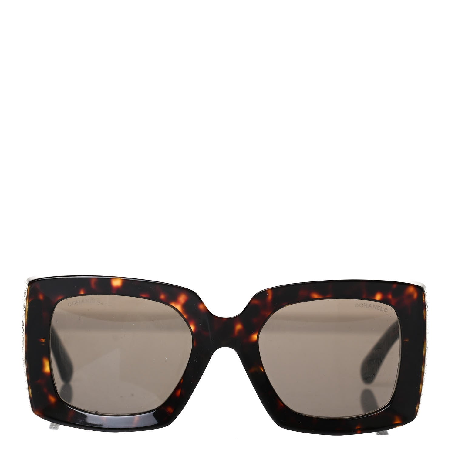 Chanel Acetate Rectangle Sunglasses 5435 Tortoise 2 of 8