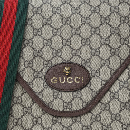 Gucci GG Supreme Monogram Web Medium Neo Vintage Flap Messenger Bag Beige New Acero 10 of 11