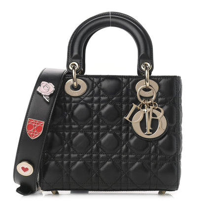 Christian Dior Lambskin Cannage Small Lucky Badges My Lady Dior Black 1 of 12