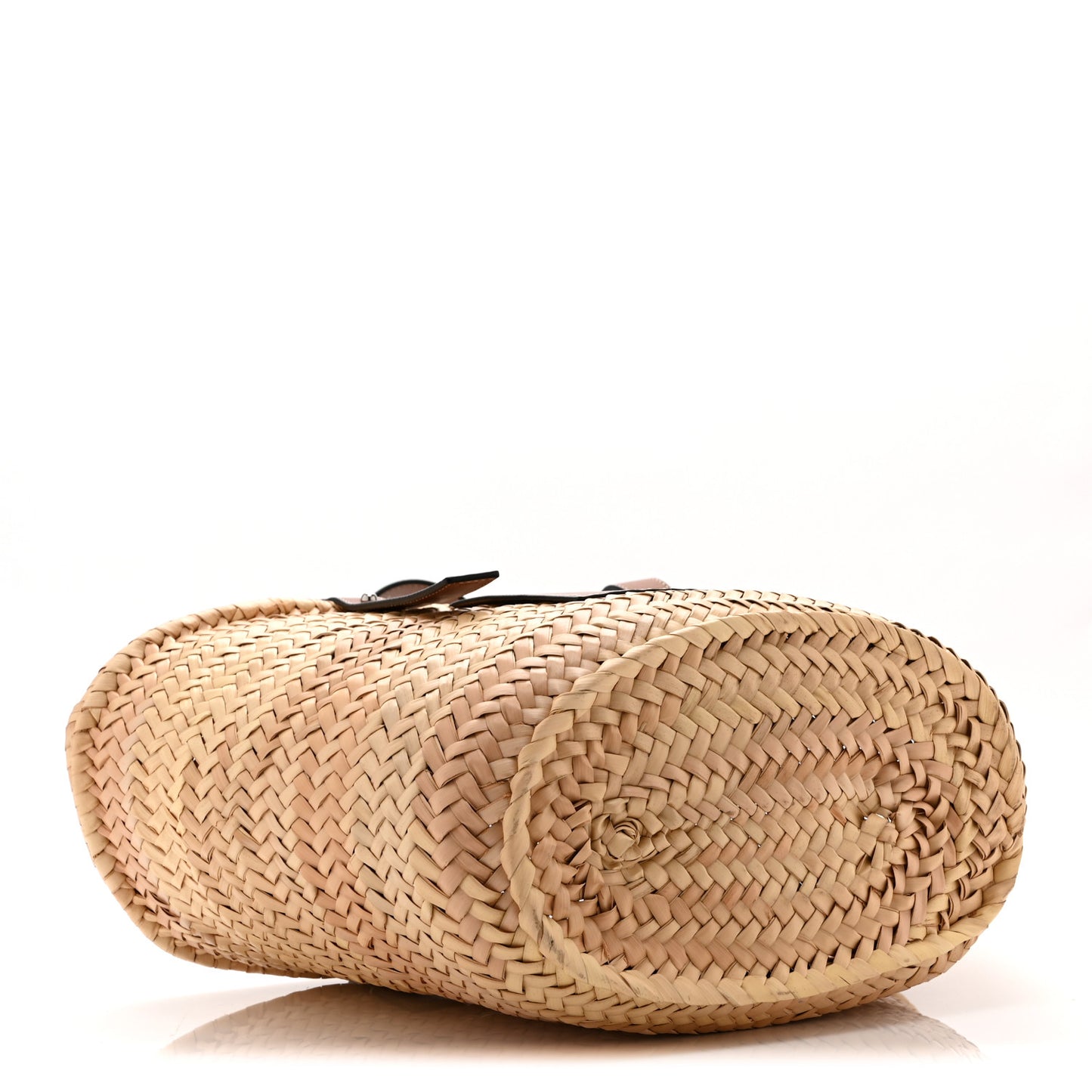 Raffia Medium Basket Tote Bag Natural Tan