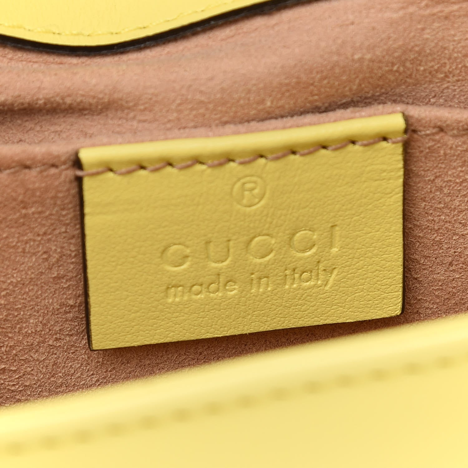 Gucci Calfskin Matelasse Mini GG Marmont Shoulder Bag Banana 6 of 9
