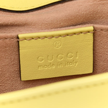 Gucci Calfskin Matelasse Mini GG Marmont Shoulder Bag Banana 6 of 9
