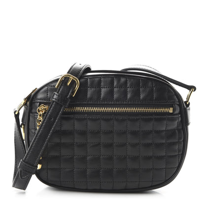 Celine Calfskin Quilted Small C Charm Bag Black 1 of 9