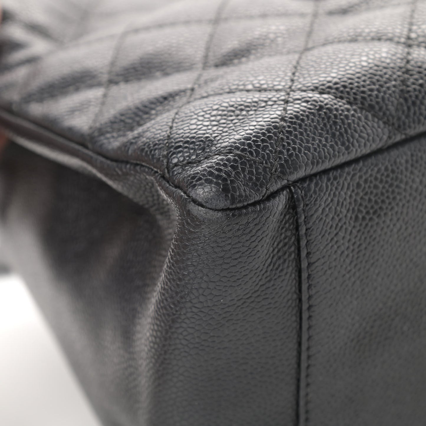 Caviar Quilted Grand Shopping Tote GST Black