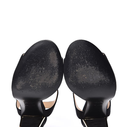 Chanel Suede Sandals 37 Black 6 of 10