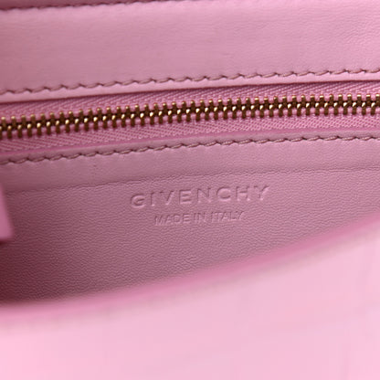 Givenchy Calfskin Crocodile Embossed Small Nobile Shoulder Bag Pink 5 of 14
