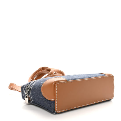 Loro Piana Denim L19 Extra Pocket Pouch Blue Warm Tan 4 of 9