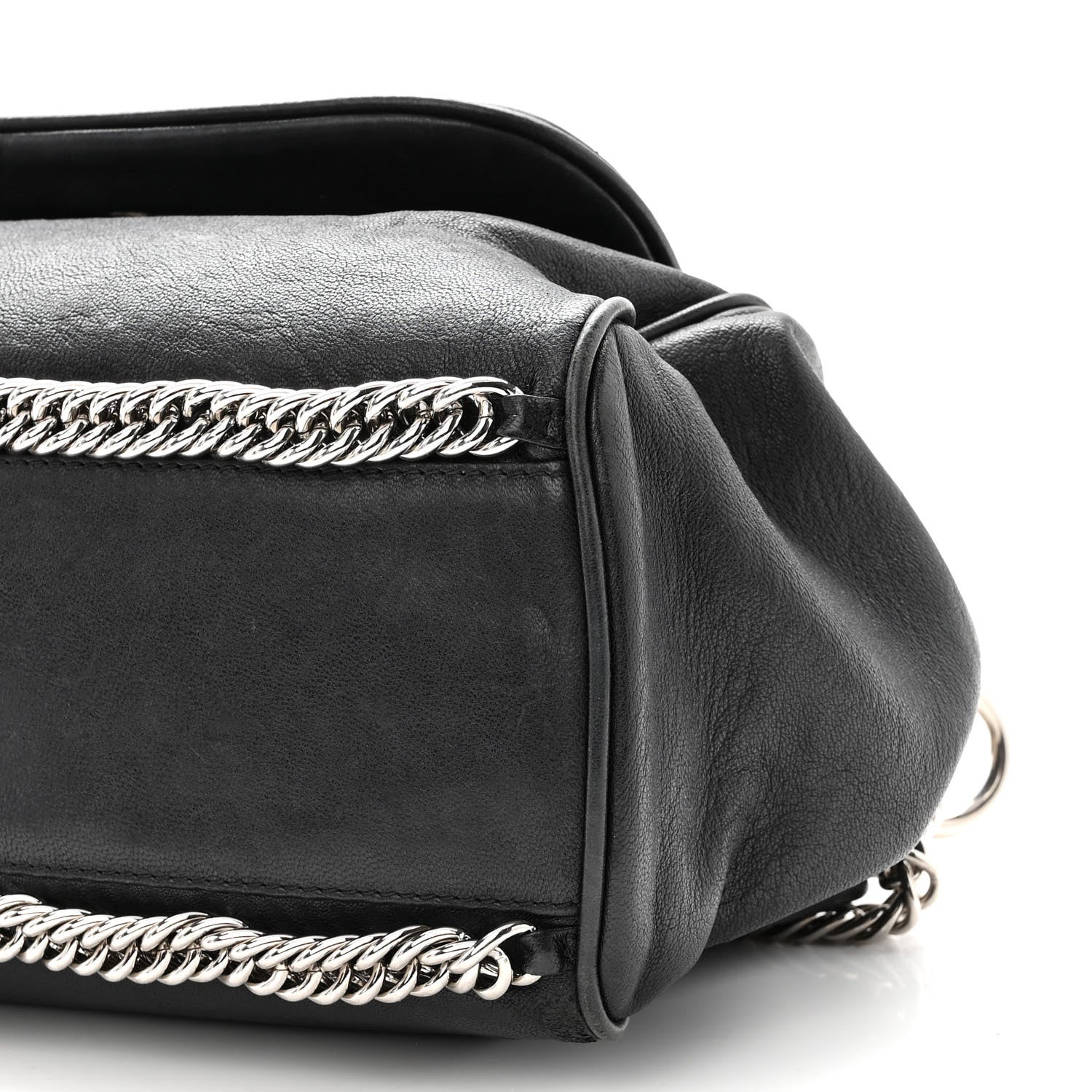 Chanel Washed Lambskin Quilted Bijoux Chain Accordion Flap Black 13 of 13