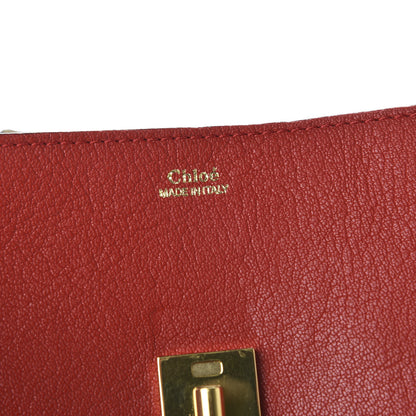 Chloe Grained Lambskin Drew Shoulder Bag Plaid Red 8 of 11