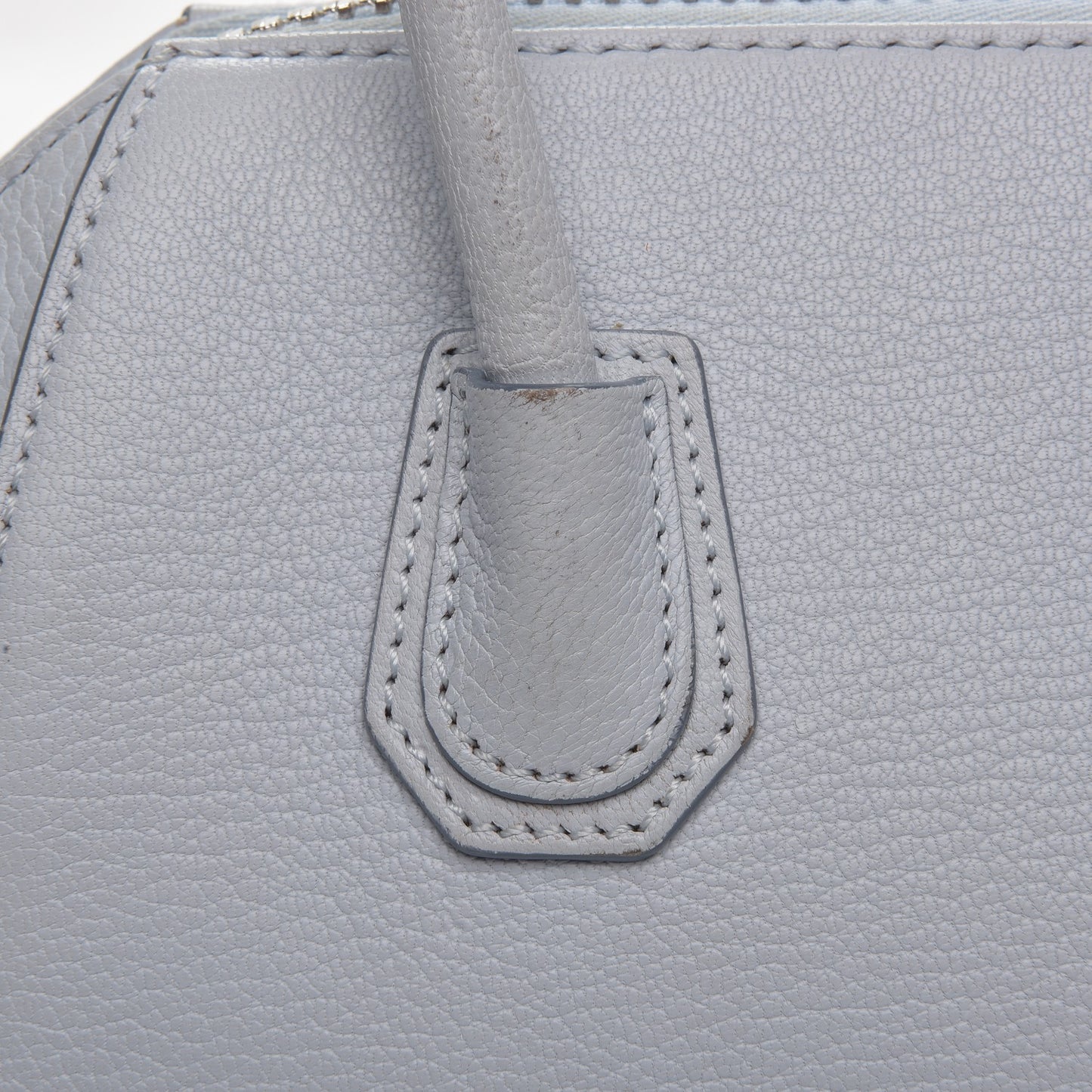 Sugar Goatskin Mini Antigona Baby Blue