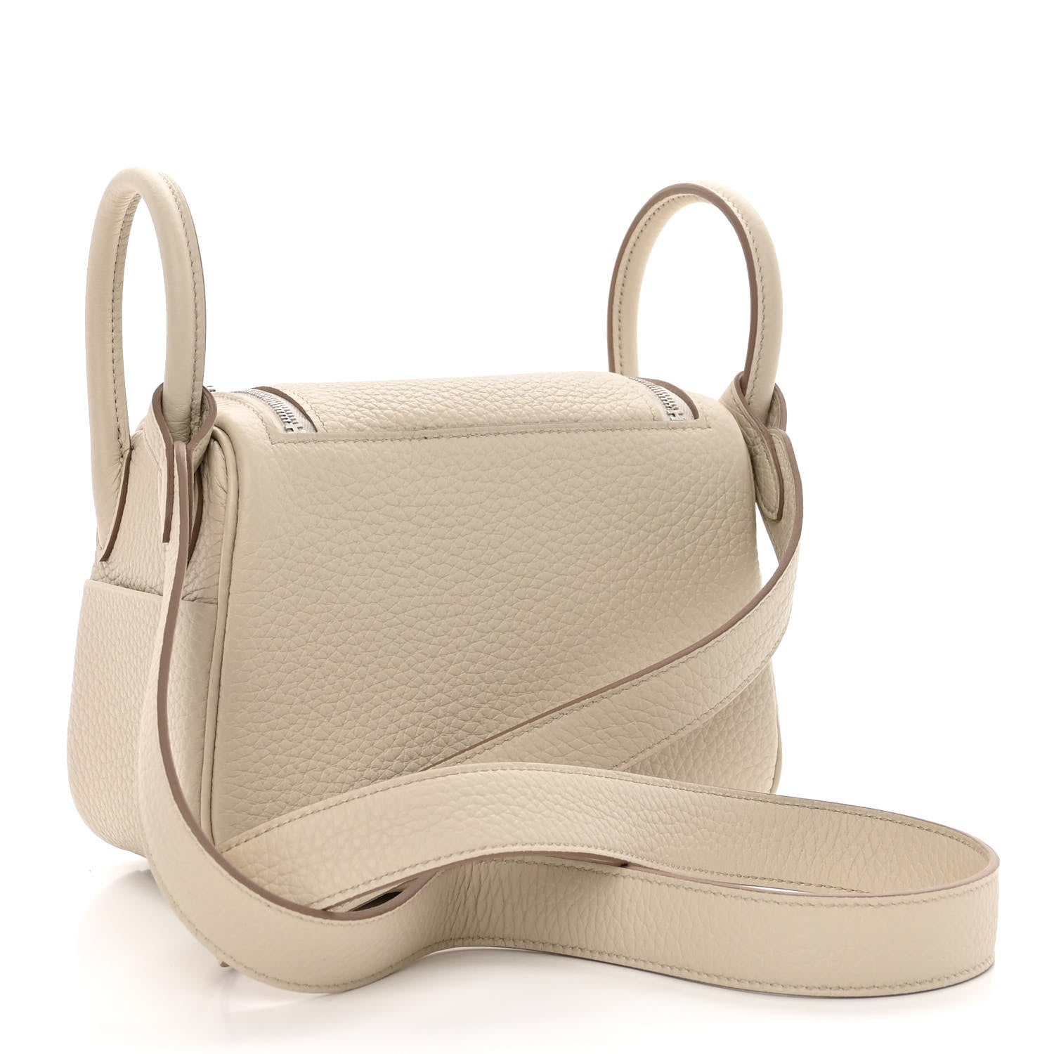 Hermes Taurillon Clemence Mini Lindy 20 Beton 3 of 12