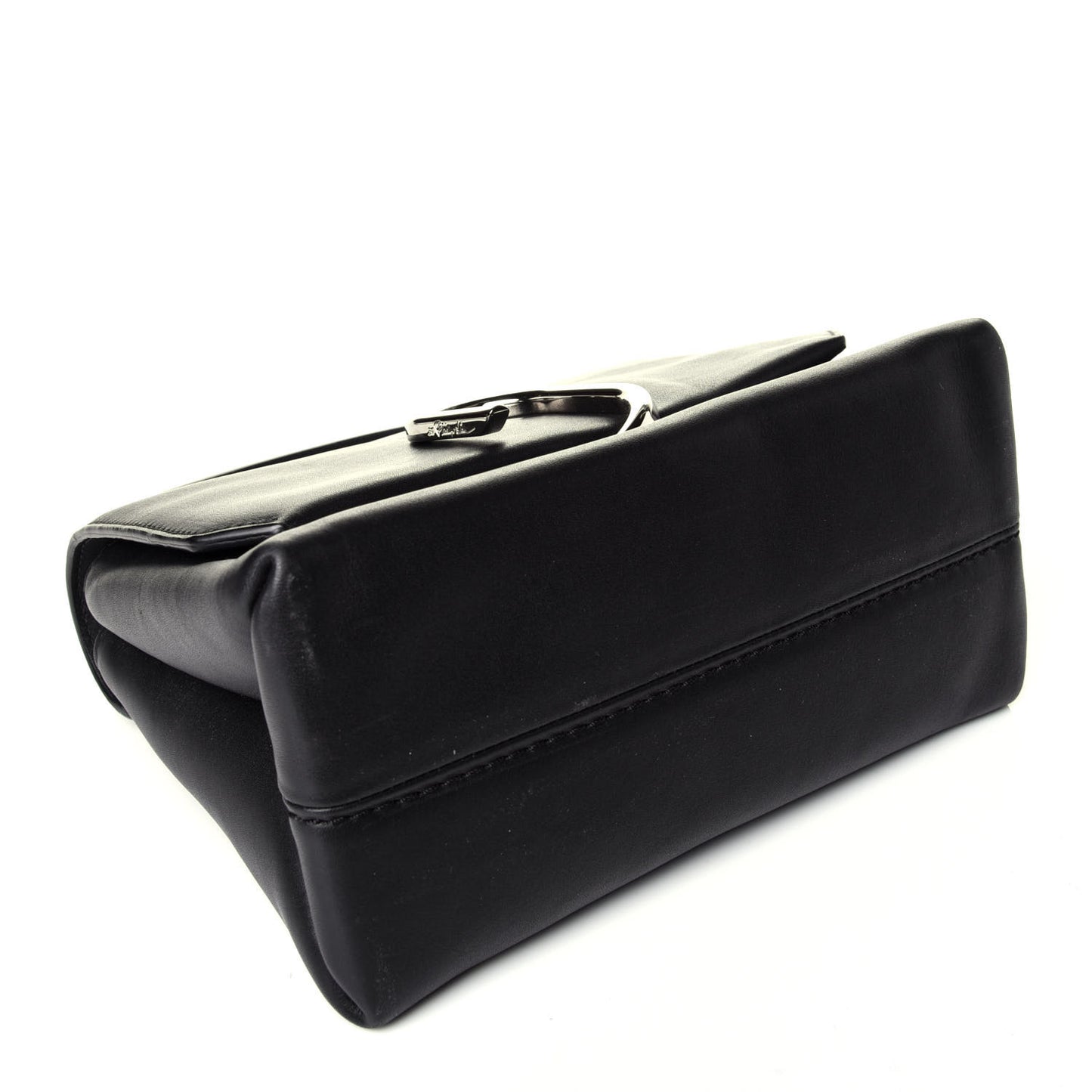 Smooth Calfskin Mini Alix Top Handle Satchel Black
