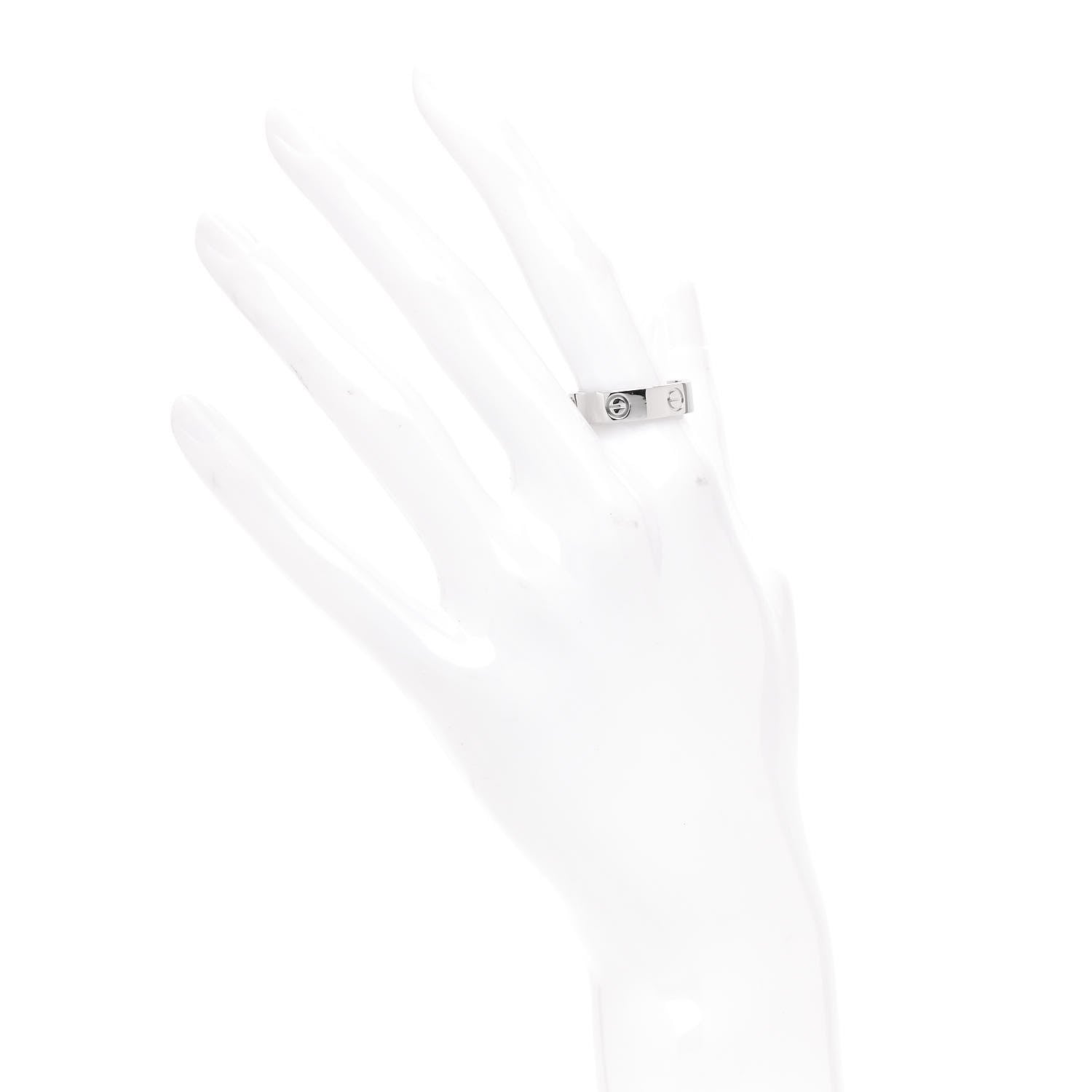 Cartier Platinum 5.5mm LOVE Ring 56 7.75 2 of 6