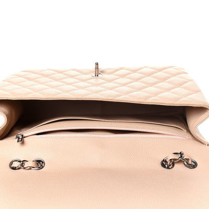 Chanel Caviar Quilted Jumbo Single Flap Beige Clair 11 of 13