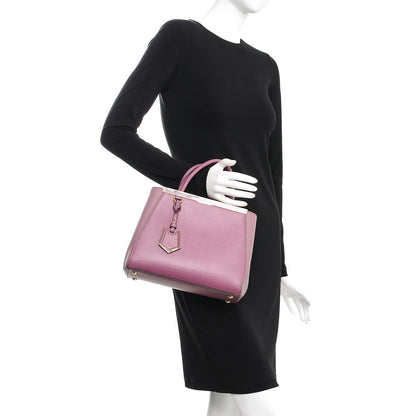 Fendi Vitello Elite Flamingo Petite 2Jours Tote Lilla Glicine 3 of 9