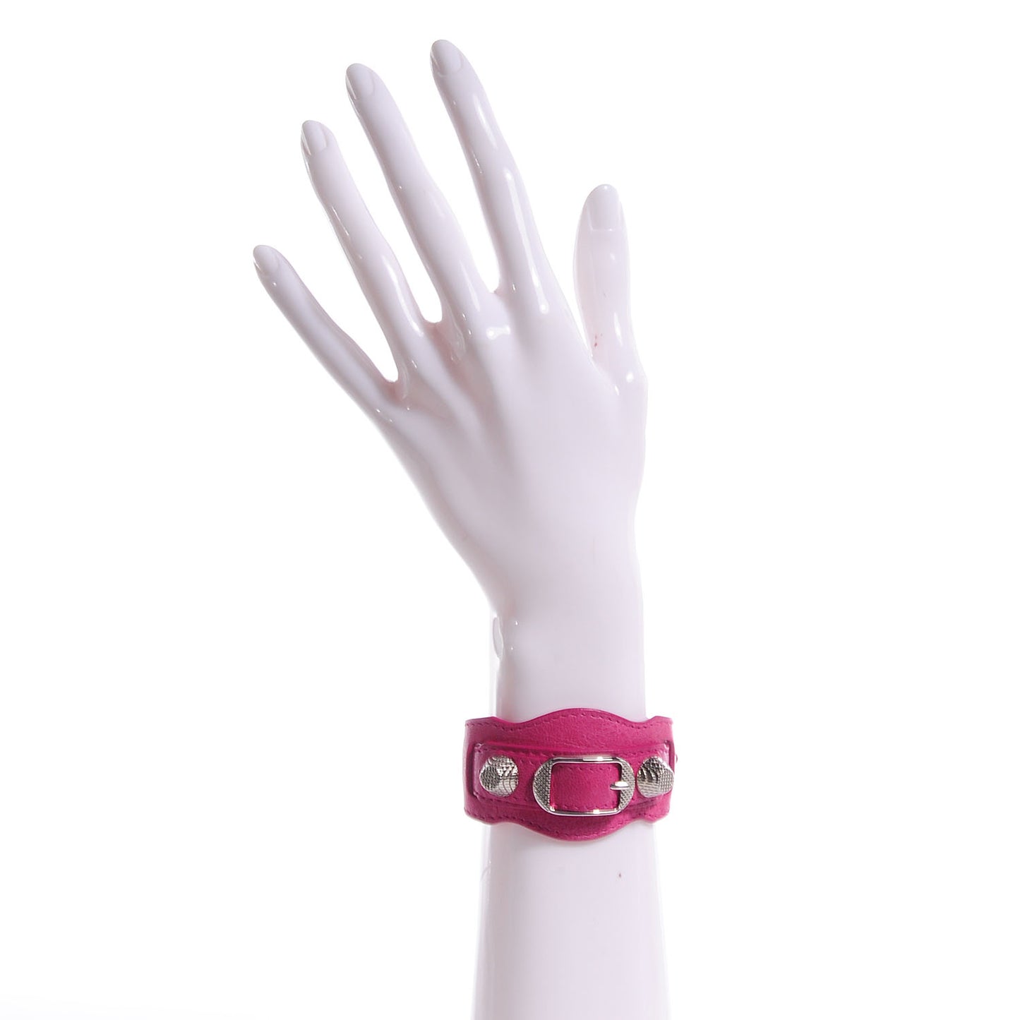 Agneau Arena Giant 12 Silver Hardware Bracelet Cyclamen