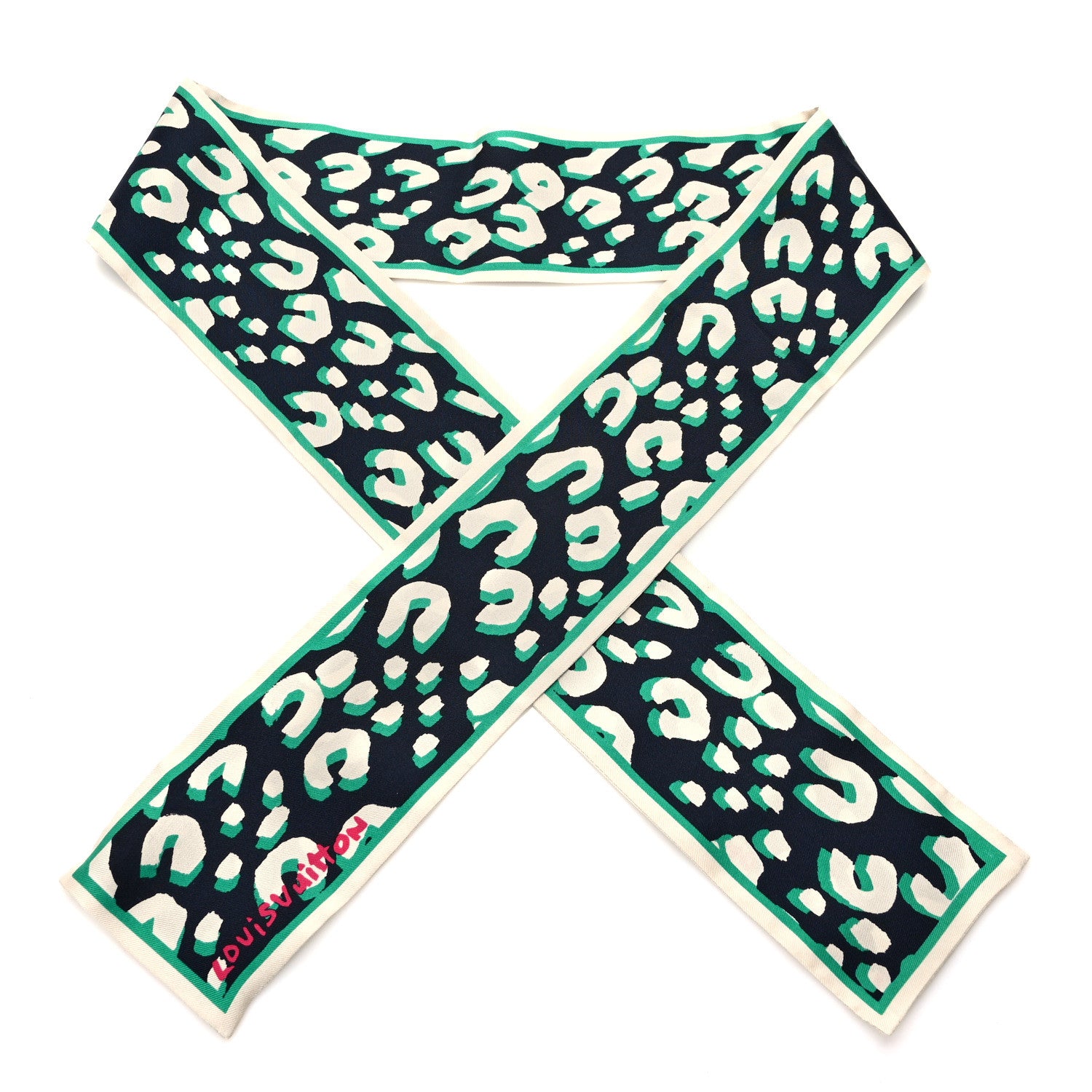 Louis Vuitton Silk Leopard Bandeau Blue Infini 1 of 3