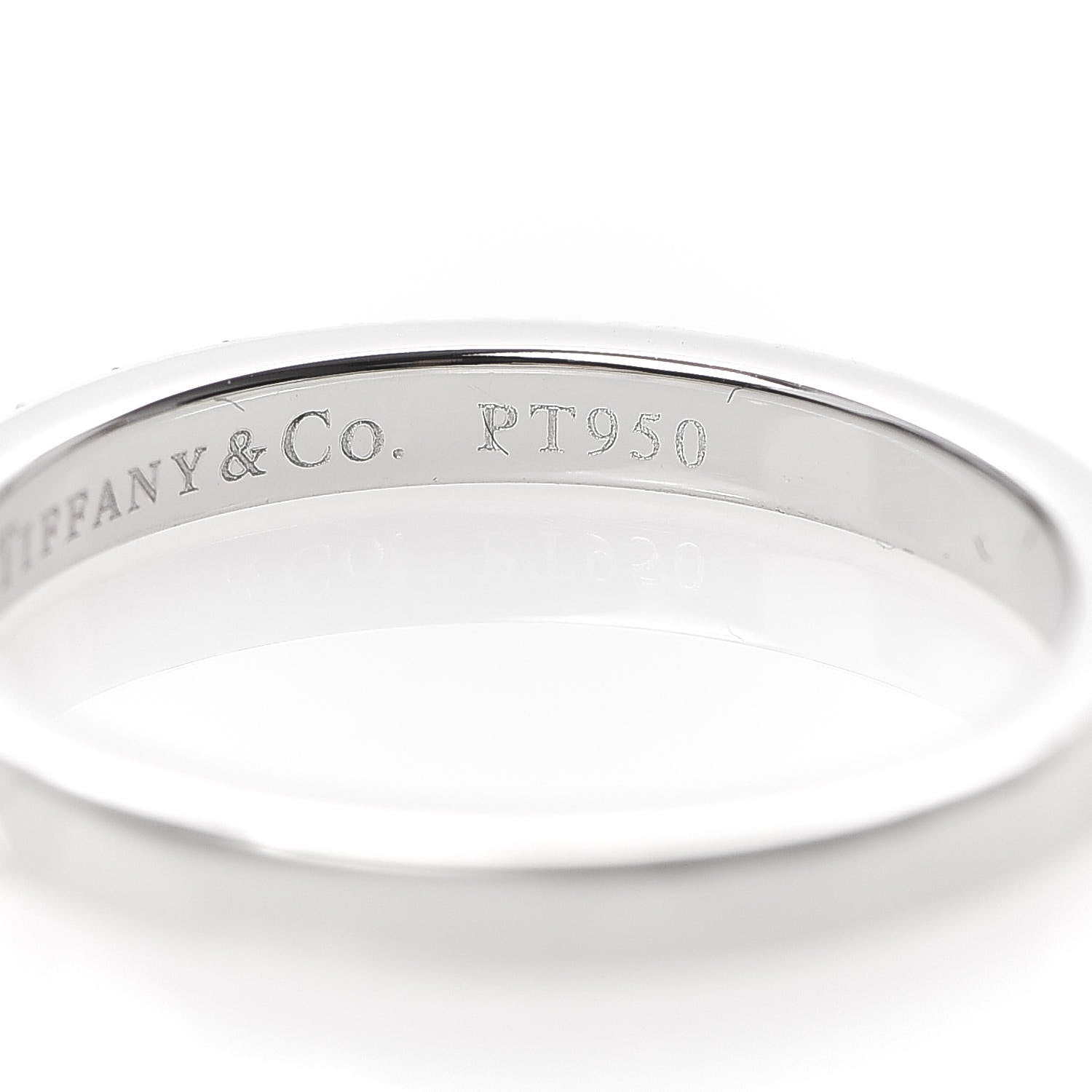 Tiffany Platinum Diamond Lucida Half Circle Wedding Band Ring 47 4 5 of 5