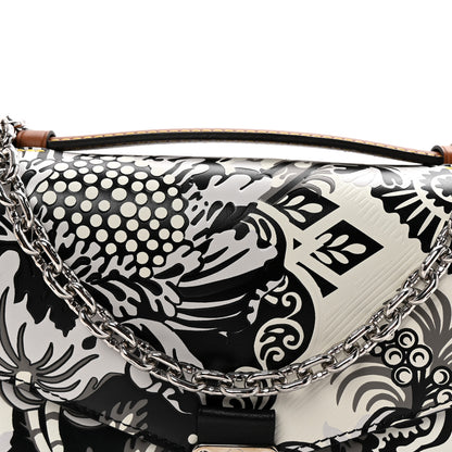 Louis Vuitton Epi Monogram Floral Pochette Metis Black White 7 of 9