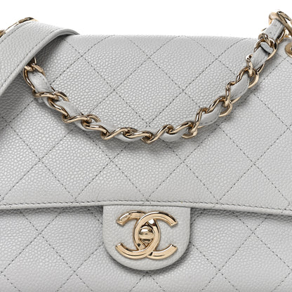 Chanel Caviar Quilted City Walk Flap Light Grey 8 of 10