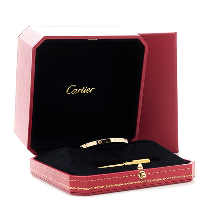 Cartier 18K Yellow Gold 6 Diamond Small LOVE Bracelet 16 9 of 9