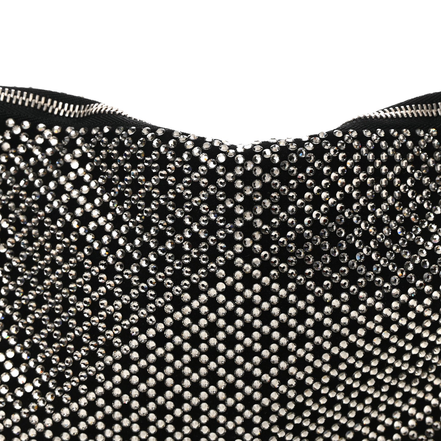 Suede Crystal Callie Tassel Shoulder Bag Silver