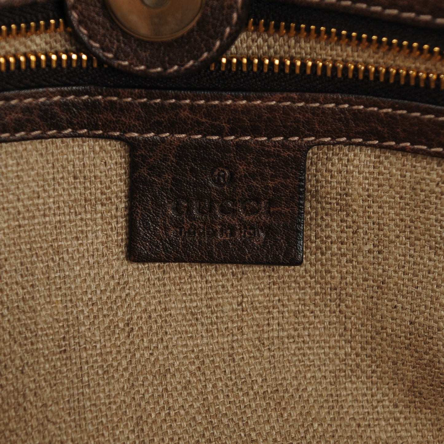 Pebbled Calfskin Bamboo Tassel Tote Brown